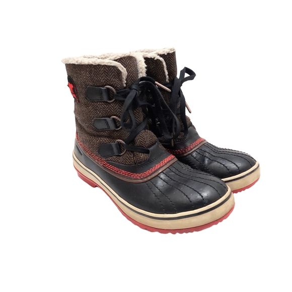 Sorel Shoes - Sorel Tivoli Herringbone Winter Boots Women's Size 7.5